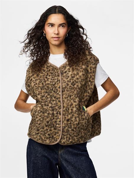 PCKATTY TEDDY VEST NOOS BC tannin