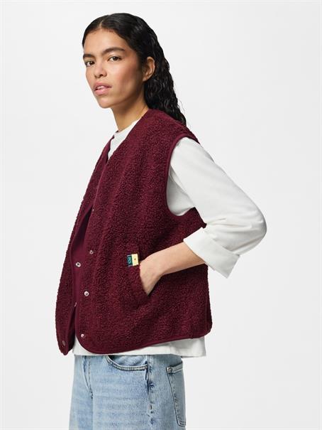 PCKATTY TEDDY VEST NOOS BC tawny port