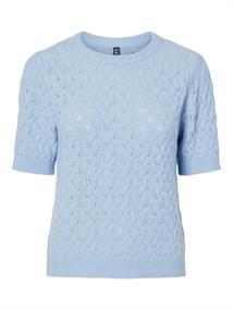 PCLELOU SS O-NECK KNIT NOOS BC cashmere blue