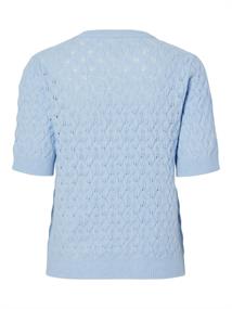 PCLELOU SS O-NECK KNIT NOOS BC cashmere blue