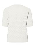 PCLELOU SS O-NECK KNIT NOOS BC cloud dancer