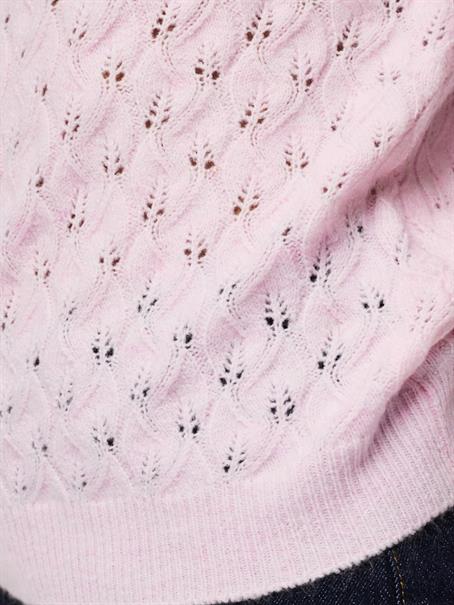 PCLELOU SS O-NECK KNIT NOOS BC roseate spoonbill