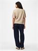 PCLELOU SS O-NECK KNIT NOOS BC taupe gray