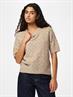 PCLELOU SS O-NECK KNIT NOOS BC taupe gray