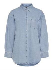 PCMAISIE LS DENIM SHIRT NOOS BC light blue denim