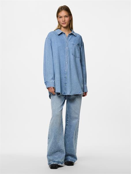 PCMAISIE LS DENIM SHIRT NOOS BC light blue denim