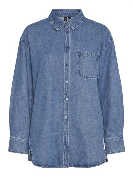 PCMAISIE LS DENIM SHIRT NOOS BC medium blue denim