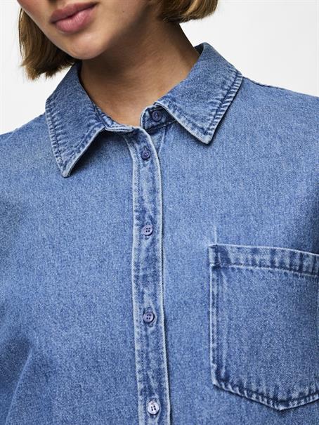 PCMAISIE LS DENIM SHIRT NOOS BC medium blue denim
