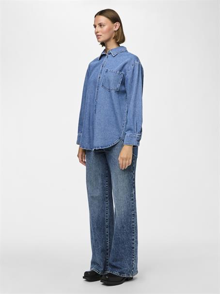 PCMAISIE LS DENIM SHIRT NOOS BC medium blue denim