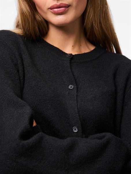 PCMALOU LS KNIT CARDIGAN NOOS BC black
