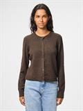 PCMALOU LS KNIT CARDIGAN NOOS BC hot fudge