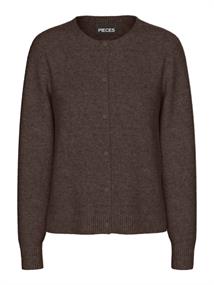 PCMALOU LS KNIT CARDIGAN NOOS BC hot fudge
