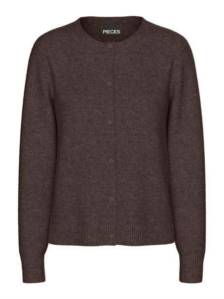 PCMALOU LS KNIT CARDIGAN NOOS BC hot fudge