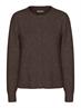PCMALOU LS KNIT CARDIGAN NOOS BC hot fudge
