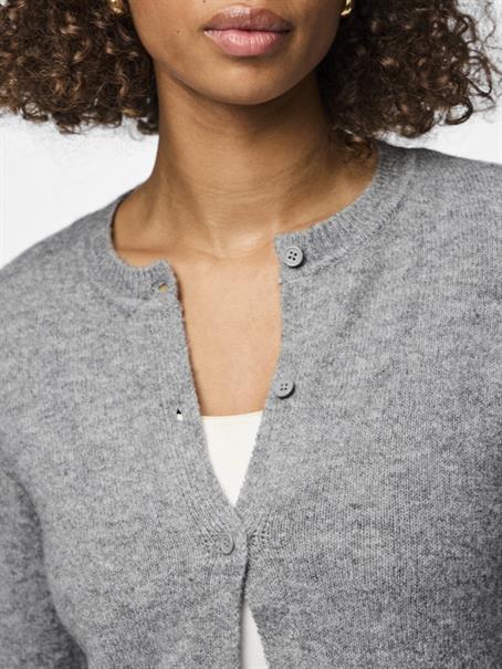 PCMALOU LS KNIT CARDIGAN NOOS BC medium grey melange