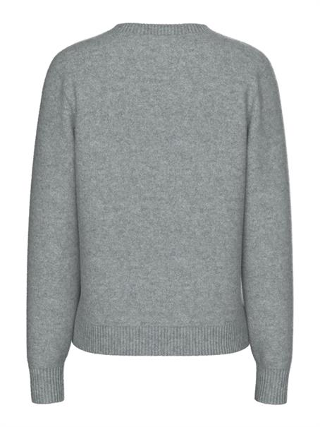 PCMALOU LS KNIT CARDIGAN NOOS BC medium grey melange