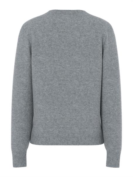 PCMALOU LS KNIT CARDIGAN NOOS BC medium grey melange