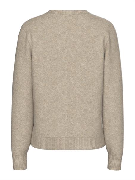 PCMALOU LS KNIT CARDIGAN NOOS BC taupe gray