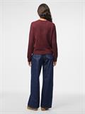 PCMALOU LS KNIT CARDIGAN NOOS BC tawny port