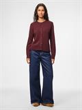 PCMALOU LS KNIT CARDIGAN NOOS BC tawny port
