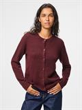 PCMALOU LS KNIT CARDIGAN NOOS BC tawny port