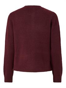 PCMALOU LS KNIT CARDIGAN NOOS BC tawny port