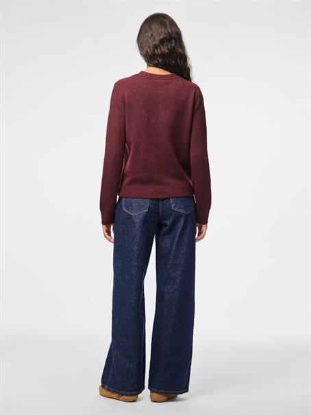 PCMALOU LS KNIT CARDIGAN NOOS BC tawny port