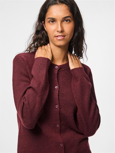 PCMALOU LS KNIT CARDIGAN NOOS BC tawny port