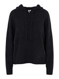 PCMALOU LS KNIT HOODIE NOOS BC black