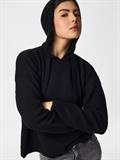 PCMALOU LS KNIT HOODIE NOOS BC black