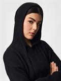 PCMALOU LS KNIT HOODIE NOOS BC black