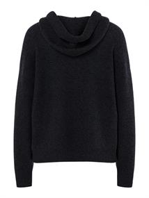 PCMALOU LS KNIT HOODIE NOOS BC black
