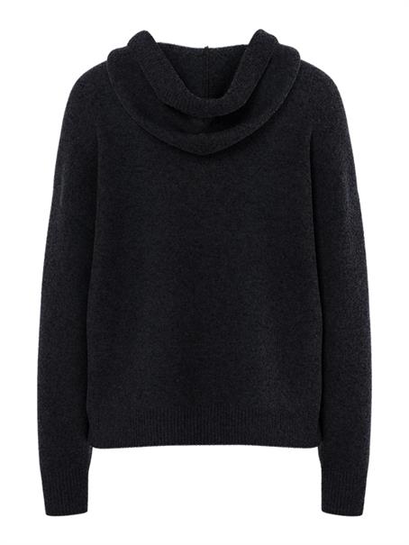 PCMALOU LS KNIT HOODIE NOOS BC black