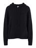 PCMALOU LS KNIT HOODIE NOOS BC black