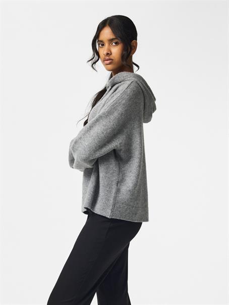 PCMALOU LS KNIT HOODIE NOOS BC medium grey melange