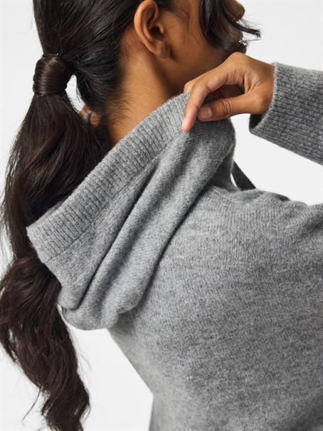 PCMALOU LS KNIT HOODIE NOOS BC medium grey melange