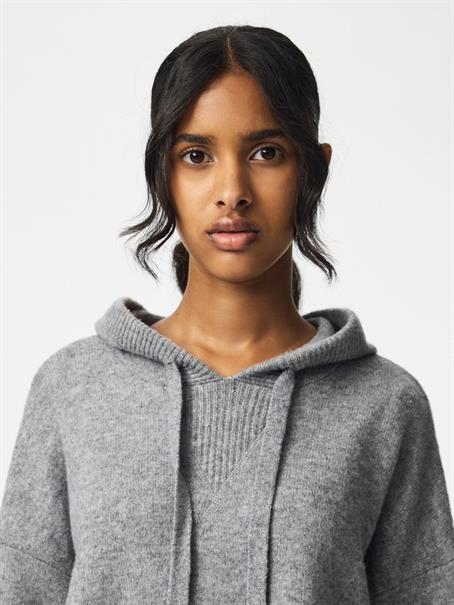 PCMALOU LS KNIT HOODIE NOOS BC medium grey melange