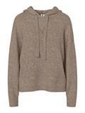 PCMALOU LS KNIT HOODIE NOOS BC taupe gray