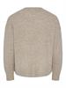 PCMALOU LS O-NECK CUTLINE KNIT NOOS BC taupe gray