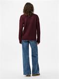 PCMALOU LS O-NECK CUTLINE KNIT NOOS BC tawny port