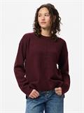 PCMALOU LS O-NECK CUTLINE KNIT NOOS BC tawny port