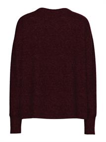 PCMALOU LS O-NECK CUTLINE KNIT NOOS BC tawny port