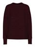 PCMALOU LS O-NECK CUTLINE KNIT NOOS BC tawny port