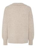PCMALOU LS POLO KNIT NOOS BC taupe gray