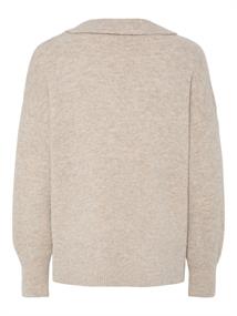 PCMALOU LS POLO KNIT NOOS BC taupe gray