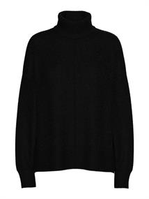 PCMALOU LS ROLLNECK KNIT NOOS BC black