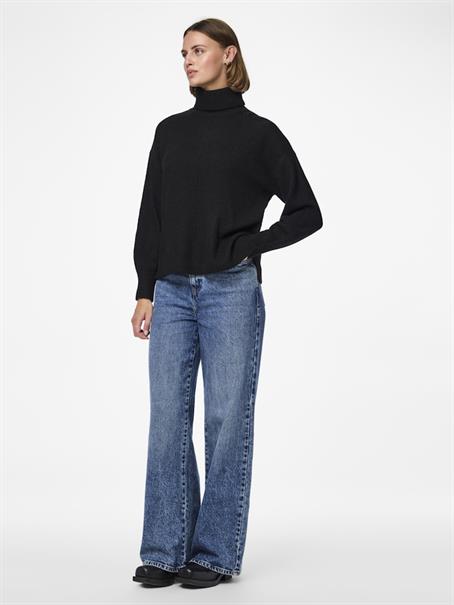 PCMALOU LS ROLLNECK KNIT NOOS BC black