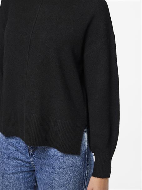 PCMALOU LS ROLLNECK KNIT NOOS BC black