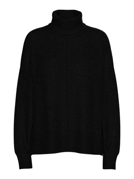 PCMALOU LS ROLLNECK KNIT NOOS BC black