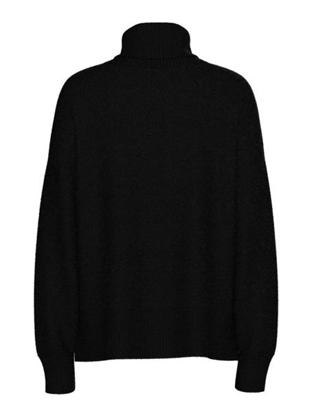 PCMALOU LS ROLLNECK KNIT NOOS BC black